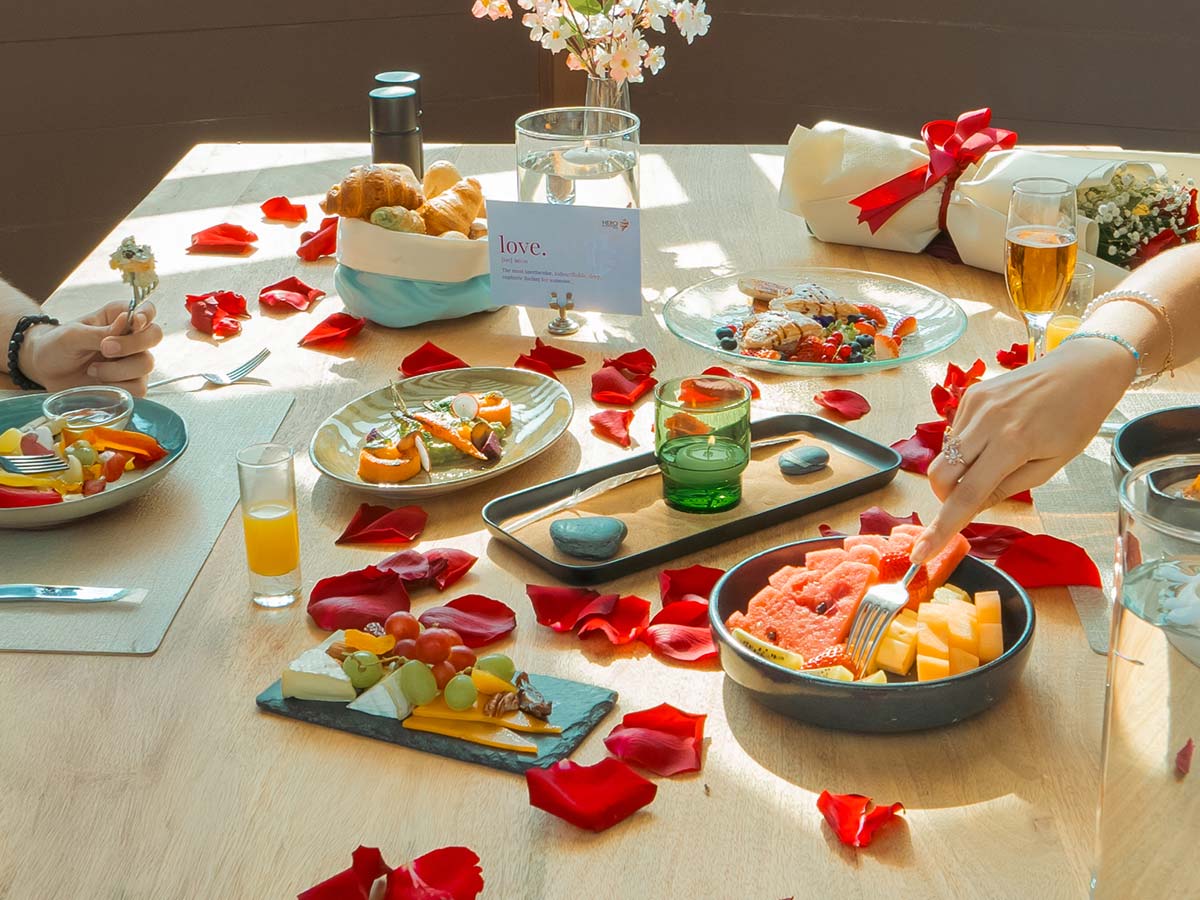 Valentine-Themed Breakfast